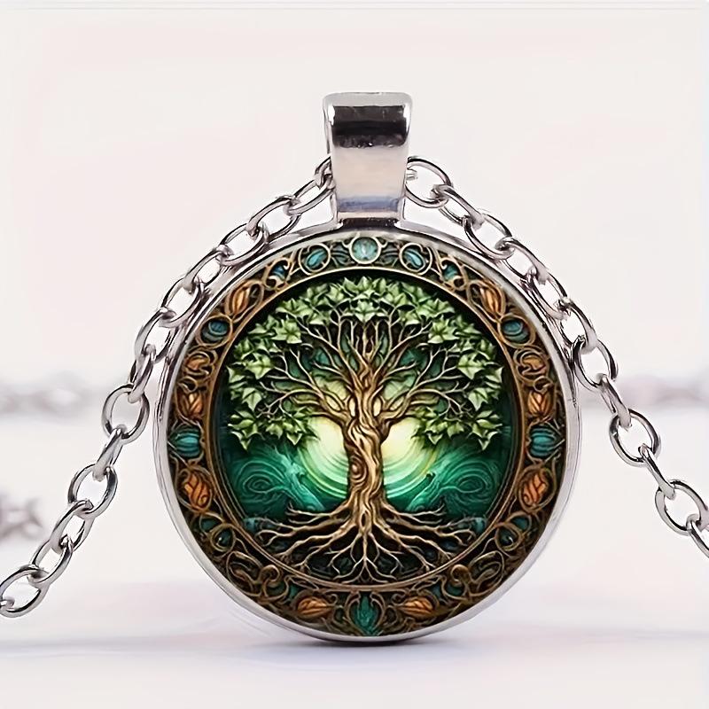Elegant Vintage Tree of Life Pendant Necklace Stylish Holiday Gift Jewelry
