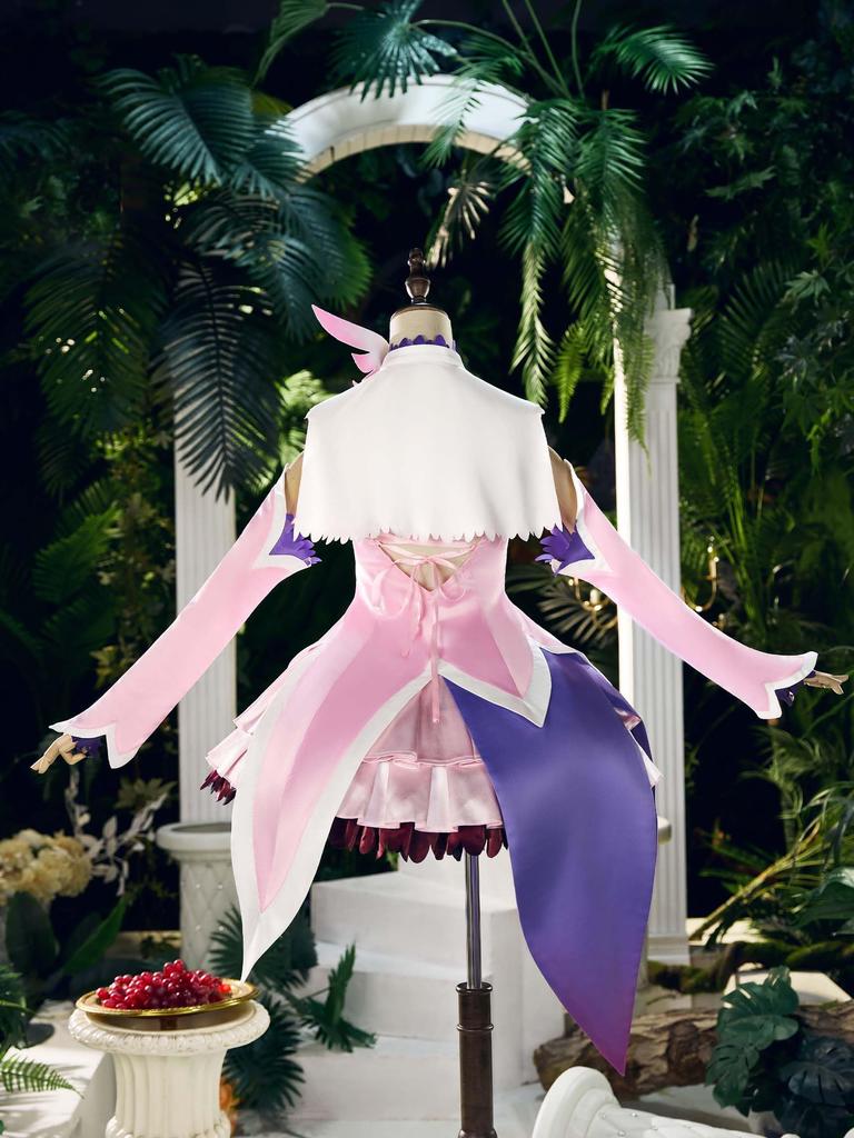 Miccostumes Cute Anime Cosplay Sleeveless Dress Costume Set Pink Transformation Headpiece