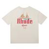 High Street Vintage T-Shirt Couples Loose Fit Crew Neck Short Sleeve Letter Print Casual Top