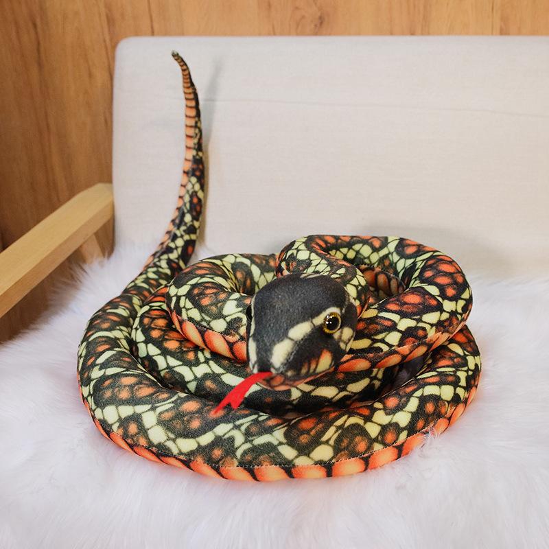 110-300cm Simulation Snakes Plush Toy Giant Long Snake Stuffed Animal Plushie Funny Tricky Friends Halloween Children Gif