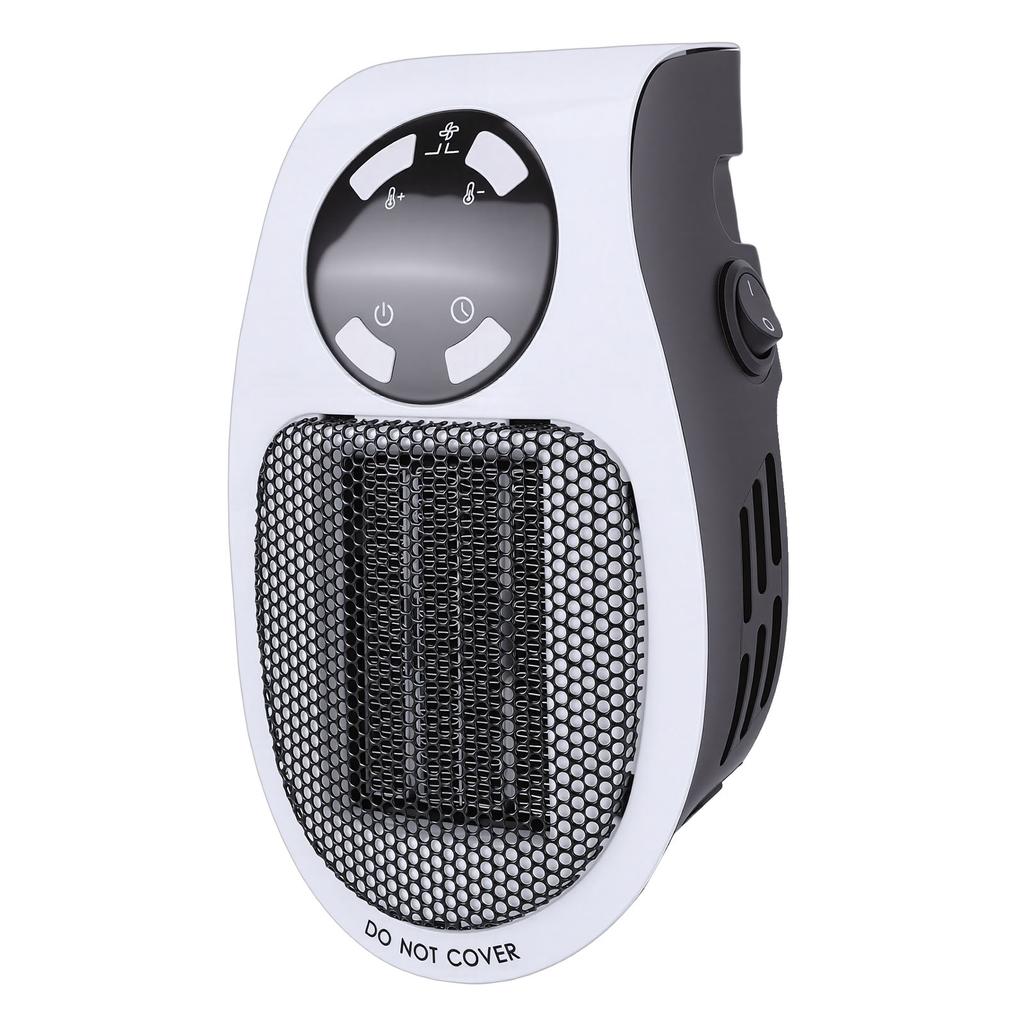 Wall Plug In Heater 500W Portable Wall Outlet Heater with Remote LED Display Adjustable Thermostat and 12H Timer for