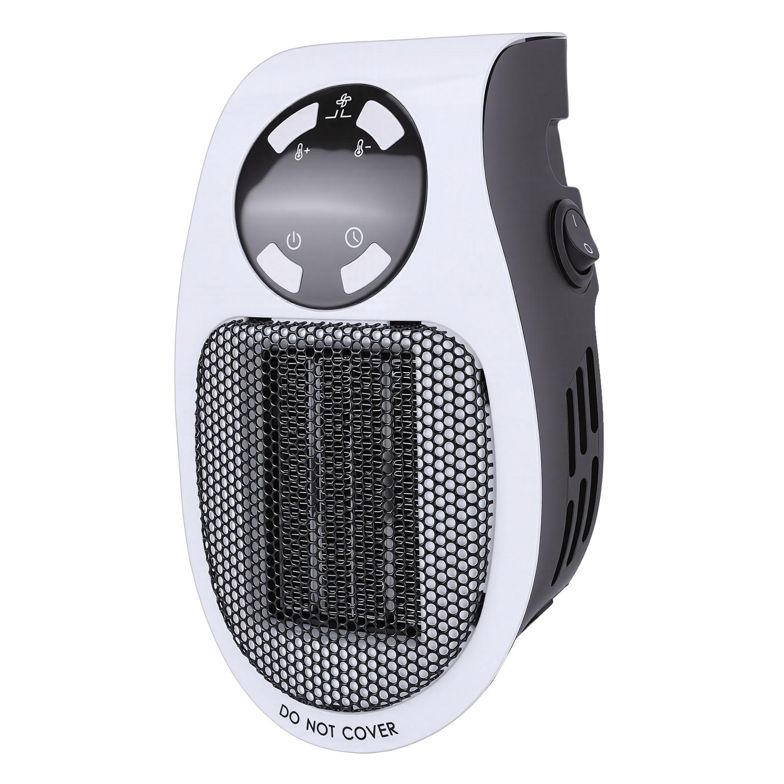 

Wall Plug In Heater 500W Portable Wall Outlet Heater with Remote LED Display Adjustable Thermostat and 12H Timer for
