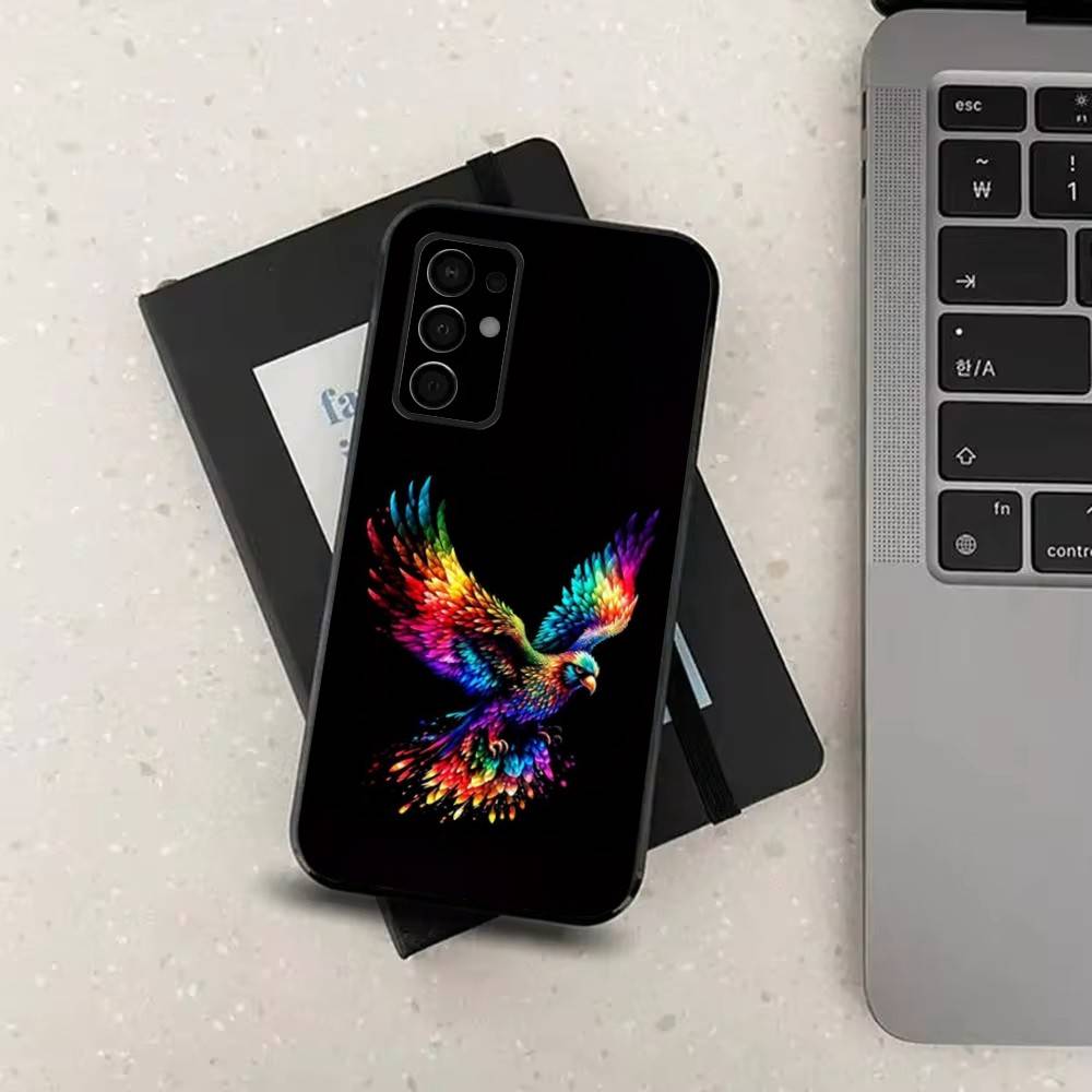 Colorful Art Animals Phone Case For Samsung Galaxy A13,A21s,A22,A31,A32,A52,A53,A71,A80,Soft Black Shell