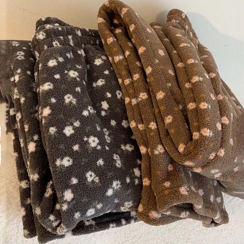 Pants for Women Elastic High Waist Long Trousers Plus Size Thickened Stretchy Versatile Casual Wide Leg Sleep Pants