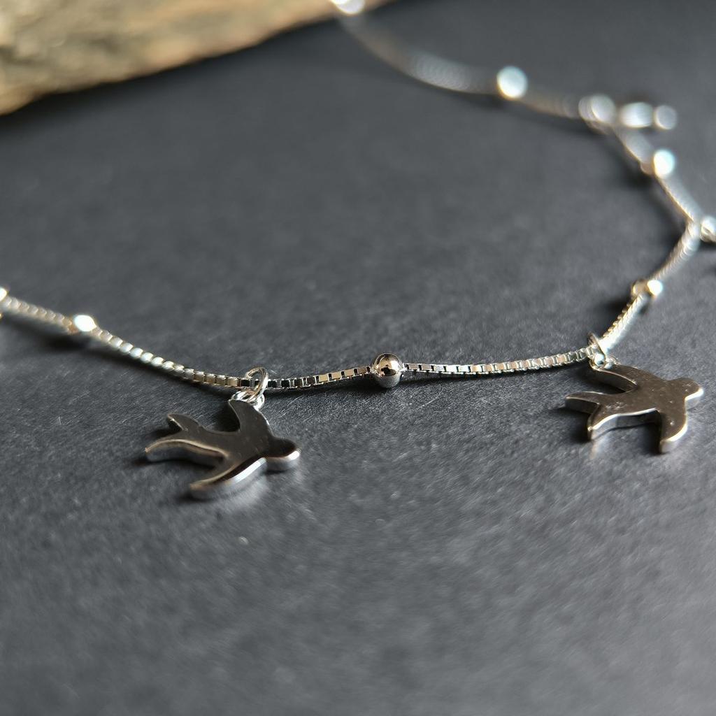 Серебряное колье с без камней, вес изделия 4,91 гр (2183983)