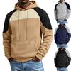Herrar Lös Fritid Utomhus Huvförsedd Huv Färgkrockande Huvtröja