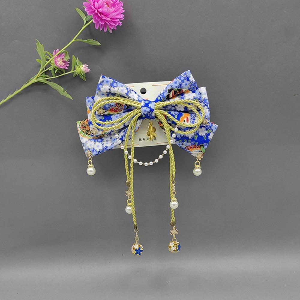 Sweet Sakura Bow Hairpin Retro Bowknot Hair Clip Creative Side Clip  Cosplay
