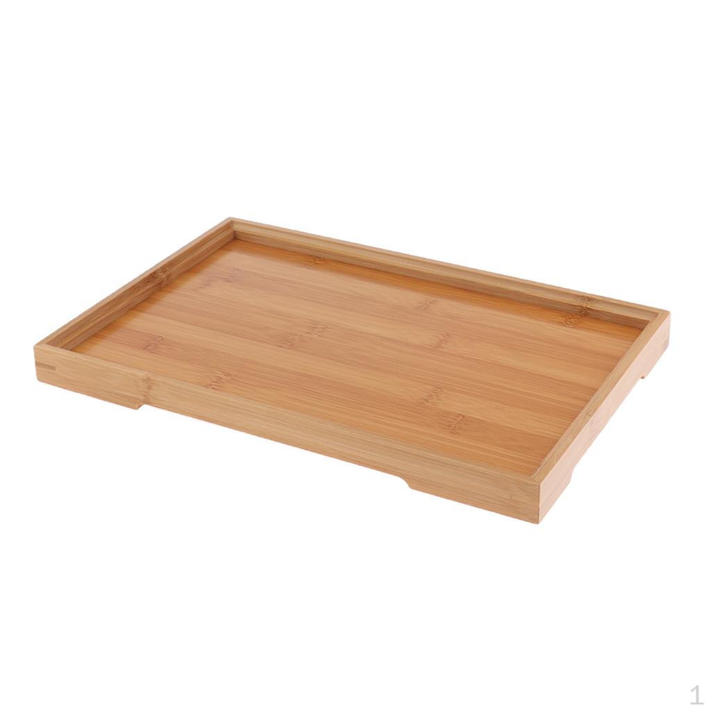 Large Wooden Serving Tray, Various Types Of Dishes