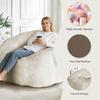 Large Round Bean Bag Lounge Chair with Enhanced Stability for Versatile Living Room and Bedroom Relaxation
