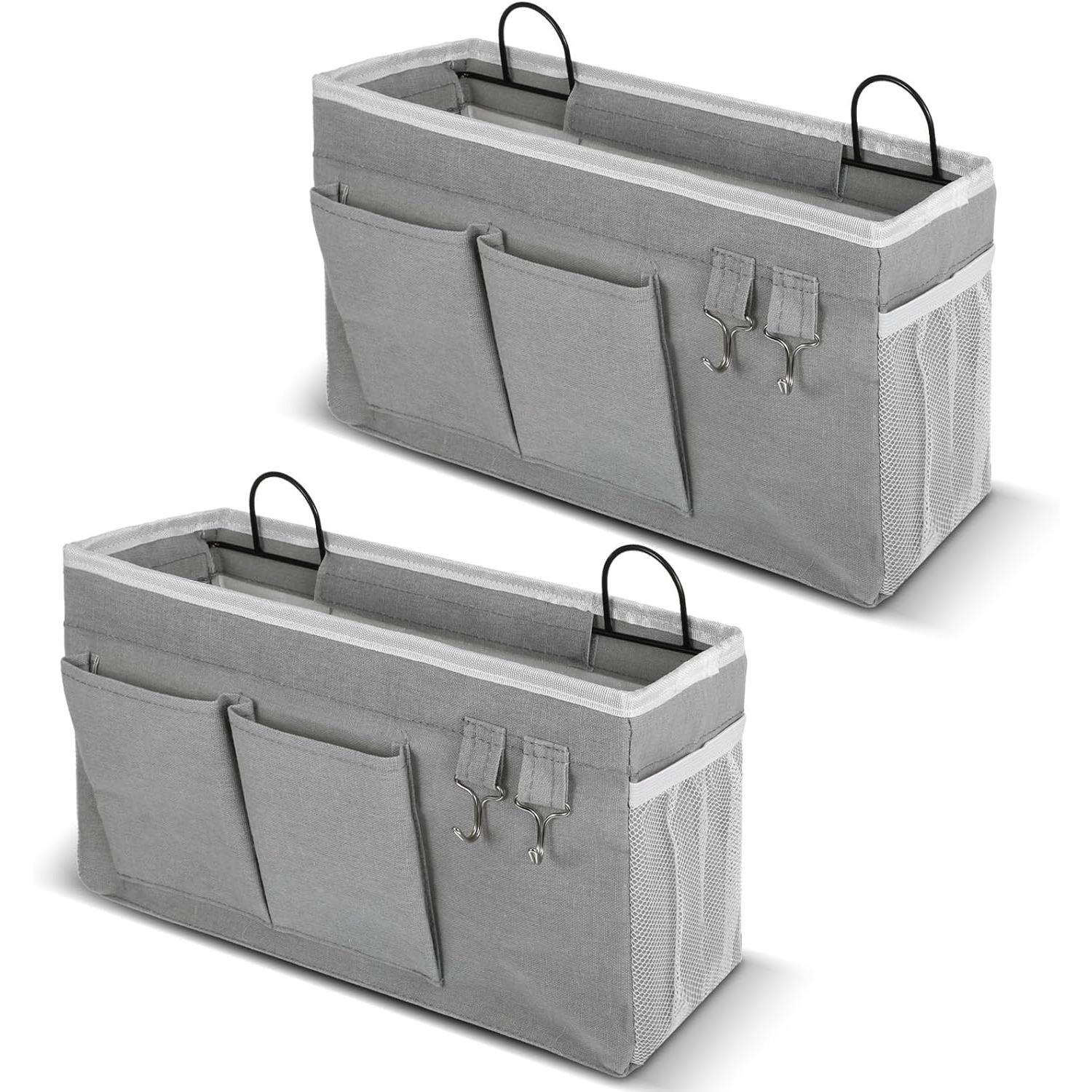 

2pcs Large Wall Hanging Storage Bag, Door Closet Linen Fabric Pockets Organizer, Waterproof Multi Functional for Living Room Bedroom Bathroom Kitchen серый