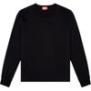 Logo Embroidered Long Sleeve Crew Neck T-Shirt Men Tops Black A181420AIJU-9XX