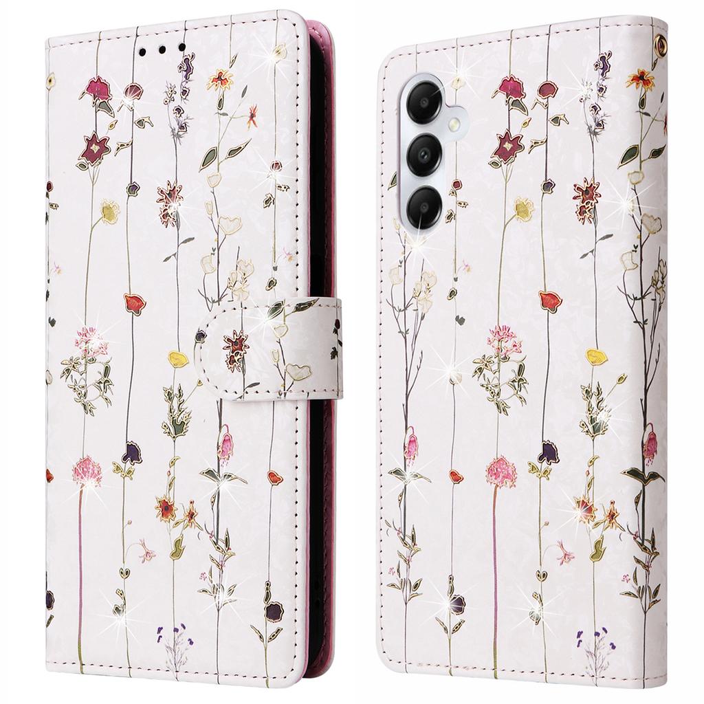 For Samsung Galaxy A05s 4G Case Floral Aesthetic RFID Blocking Leather Phone Cover
