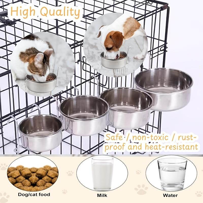 Heiß verkaufend Kiste Hundeschale Edelstahl Hängend Haustierkäfigschale Futter- & Wasserspender Stallbecher für Katze Welpen Vögel Ratten