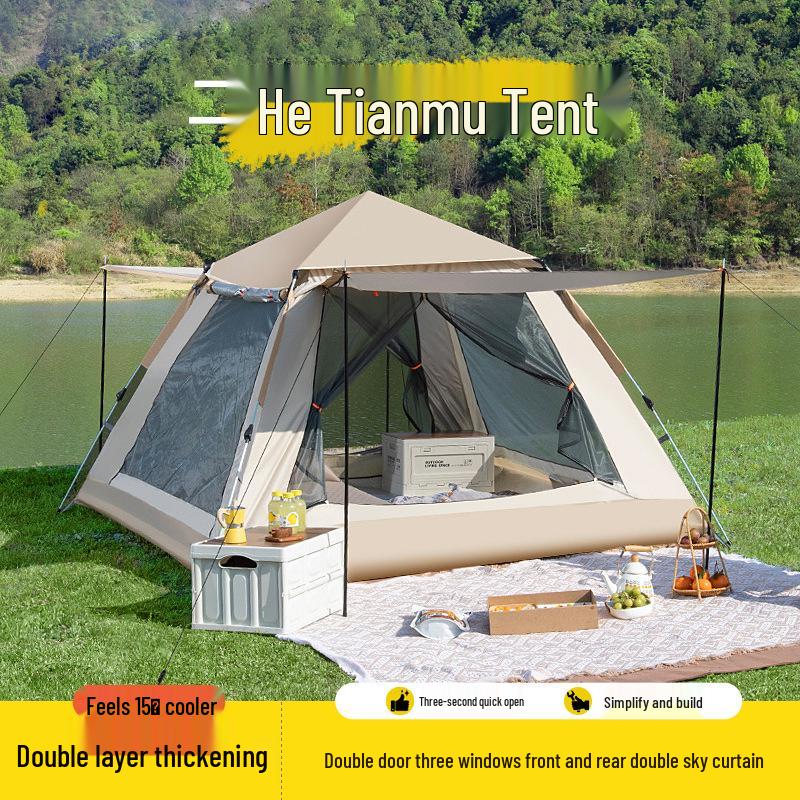 Padded Outdoor Folding Double Camping Chair for BBQ, Fishing, and Picnics