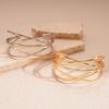 European and American Metal Sense Geometric Cross Multi-layer Opening Bracelet Simple Niche Personality Unique Jewelry