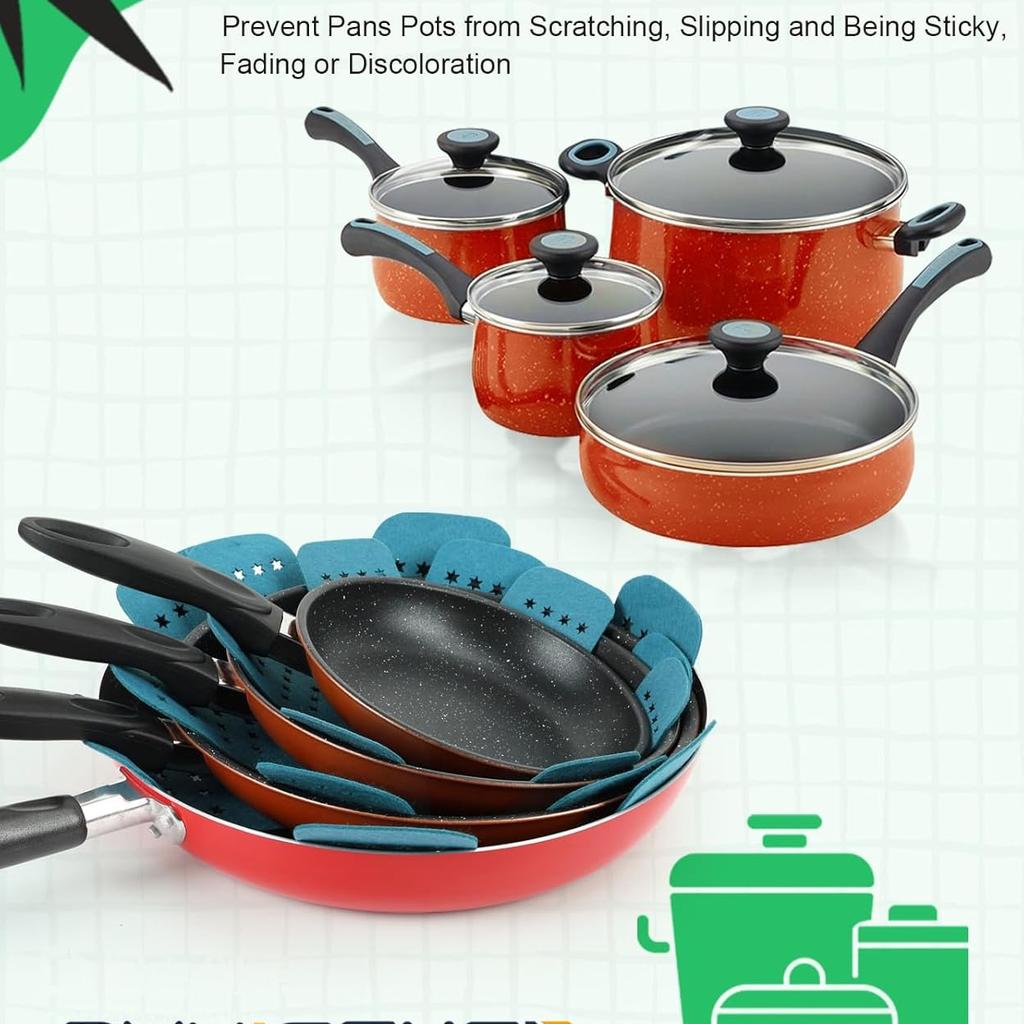 6/12 Pcs Pot and Pan Protectors, Pan Protectors for Stacking, Pots and Pans Dividers, Avoid Scratching Cookware Protectors for Kitchen Organization