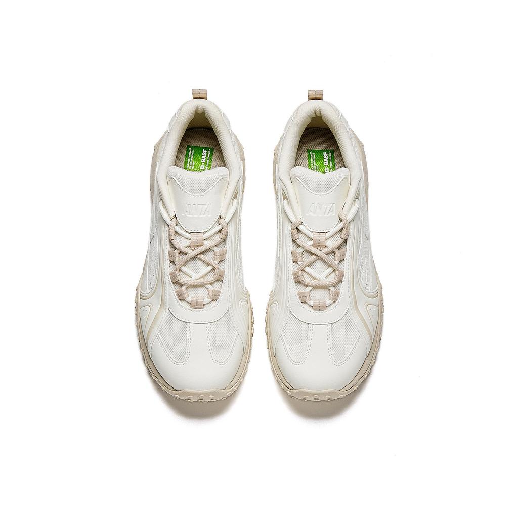 Anta Jump Ballet Style Lightweight Shoes With Detachable Laces Women Casual Shoes Light-Brown White 922618881-4