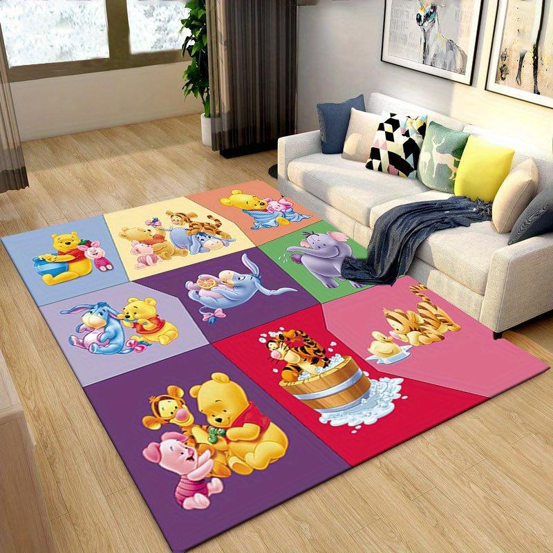 1pc Disney Winnie the Pooh Pattern Carpet Area Rug Non-slip Carpet Hand Washable Floor Mat Suitable For Living Room Bedroom Home Decor Room