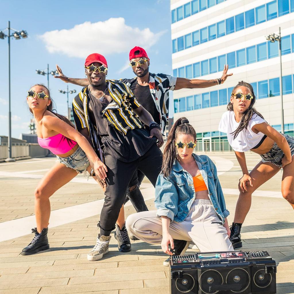 Zhonghua Star Sunglasses, Star-Shaped Glasses, Party Sunglasses, Star-Shaped Sunglasses, Pentagon Sunglasses, Novelty Studio Item, Floral Dress