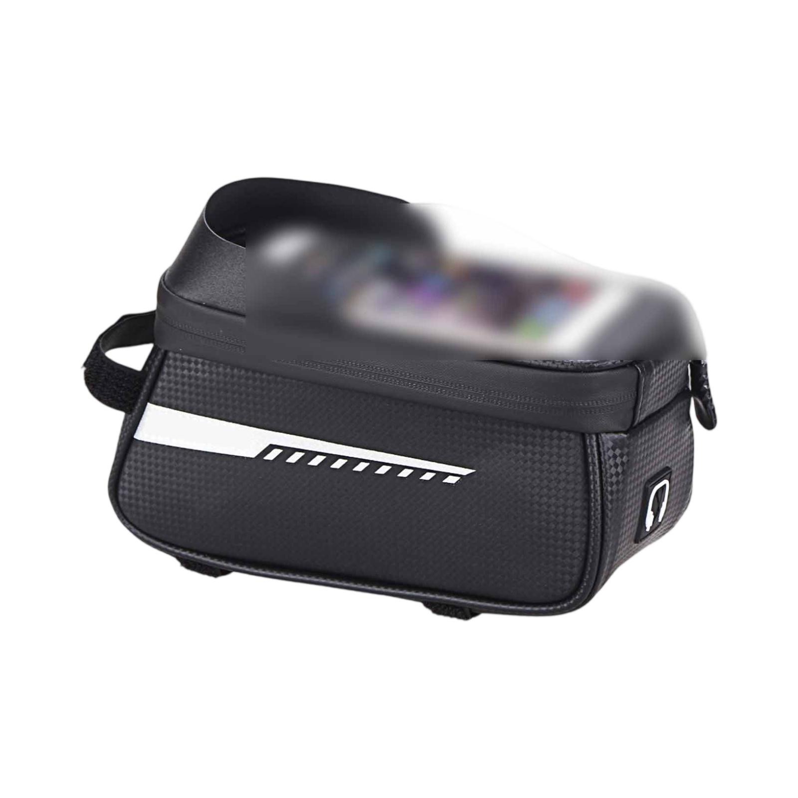 

Front Tube Bag, Large-Capacity Top Tube Phone Bag, Mountain Bike Frame Bag, Cycling Storage Equipment One Size чёрный