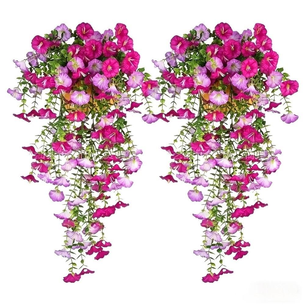 5 Forks Artificial Flower Vine 75cm Artificial Morning Glory Hanging Flower Vine Wall Decor