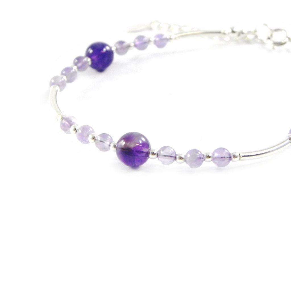 

Les Trésors De Lily [I0023] - Серебряный браслет с аметистом Mineralia