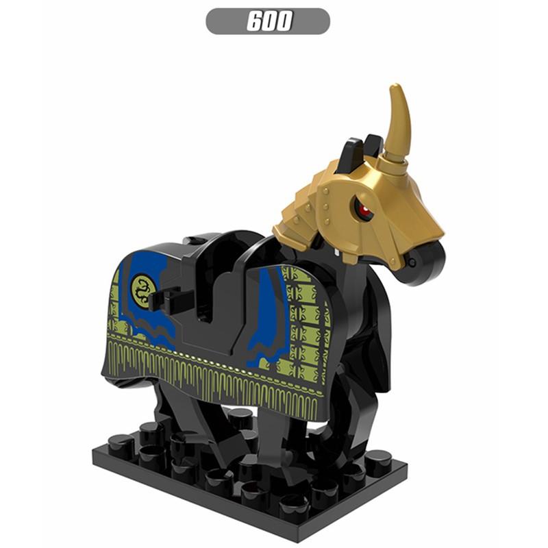 X0158 Medieval Roman Knight War Horse Compatible Military Building Blocks Minifigures Accessories Kids Toys