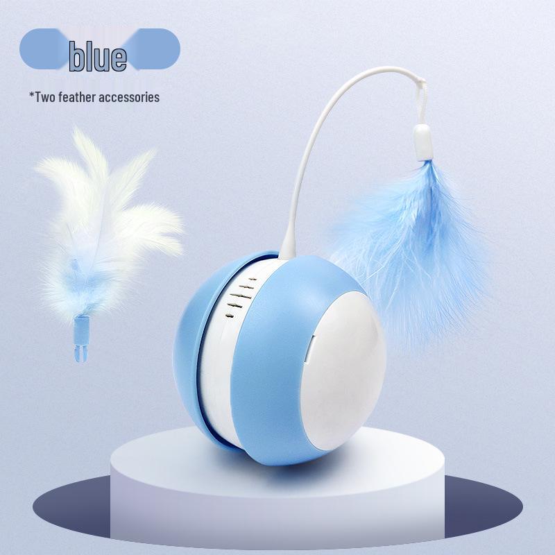Rechargeable Electric Cat Toy: Automatic Self-Entertainment Teasing Ball синий