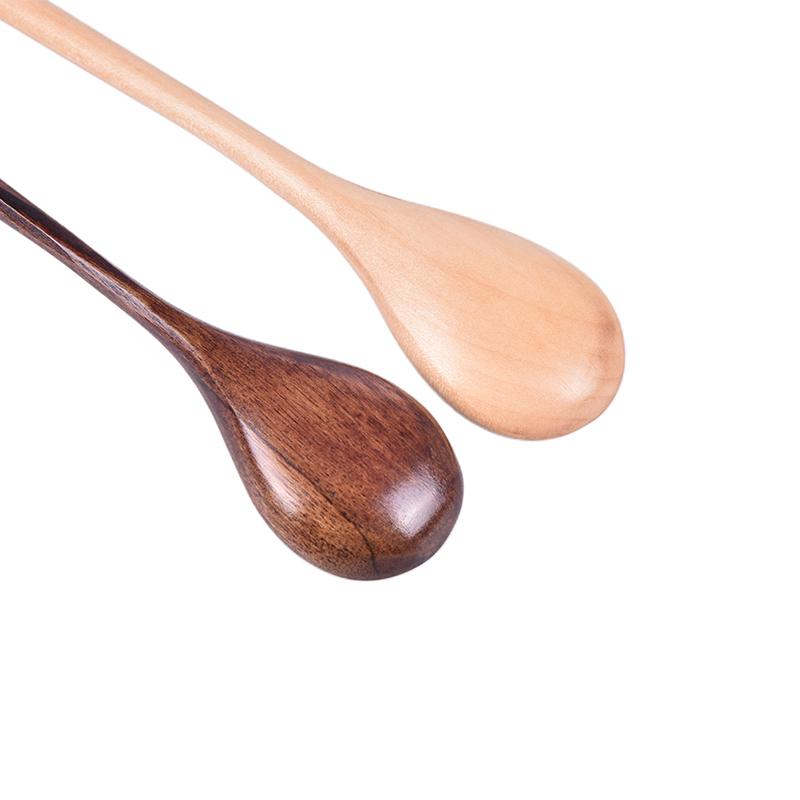 Wooden Spoons Long Handled Spoon Kids Spoon Wood Rice Soup Dessert Spoon