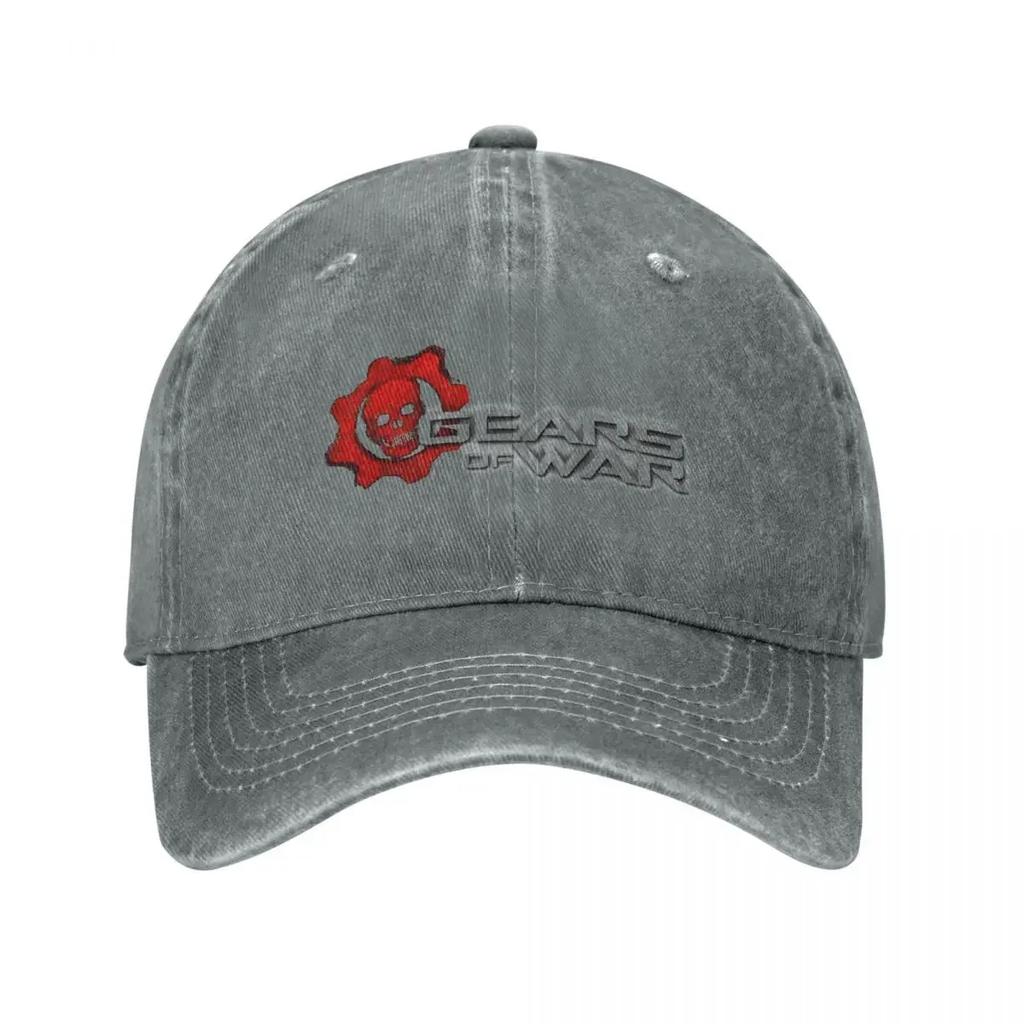 Gears Of Wars Baseball Cap Vintage Distressed Washed Shotting Game Crimson Omen Sun Cap Unisex Outdoor Running Golf Gift Hats