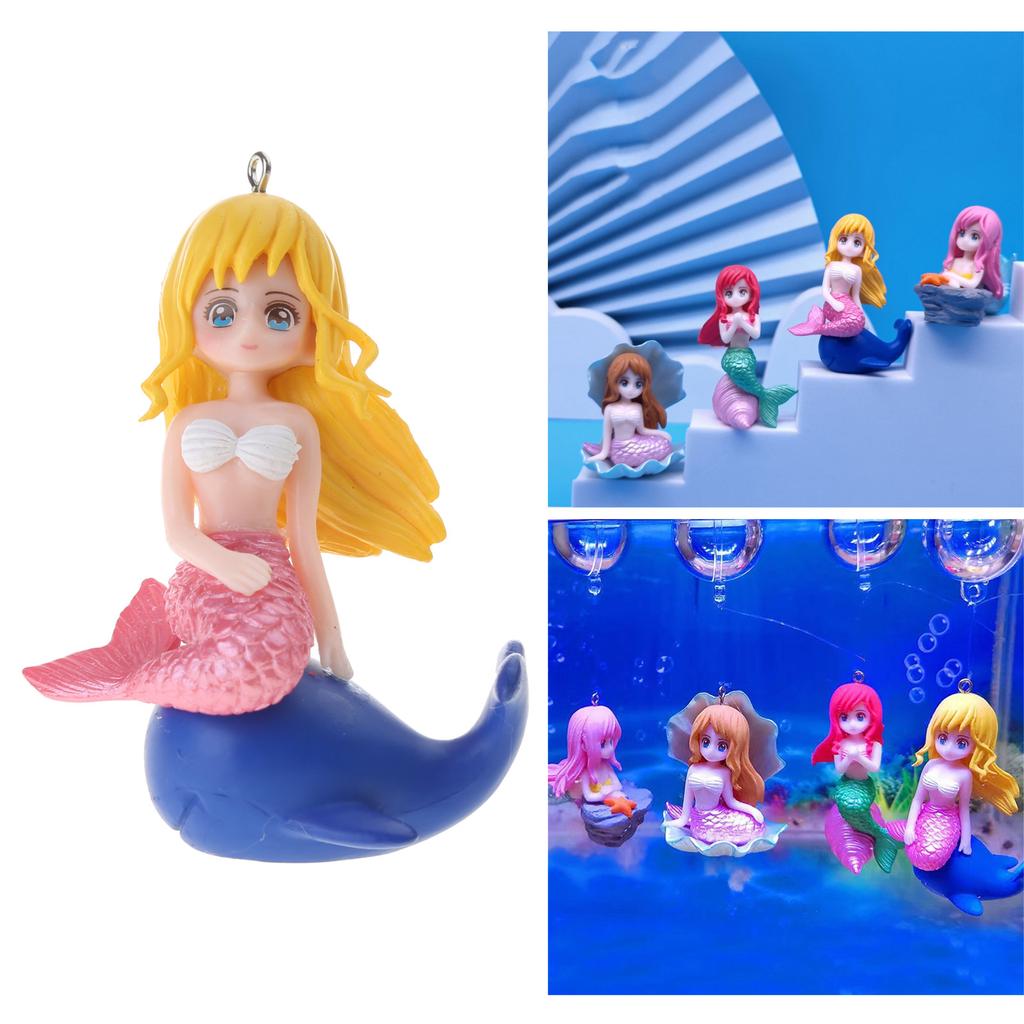 Akvária Plastové Ozdoby Malé Plovoucí Dekorace Mořské panny Příslušenství pro Akvária Betta Krajinné Dekorace 2,6" Vysoké