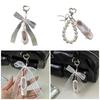 Ballet Shoe Keychain Featuring Lace Bowknot And Pearls Detail For Fashion Forward Individuals And Dance Fan