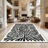 Modern Black White Zebra Stripes Large Living Room Carpet Decoration Bedroom Washable Antiskid Simple Rug Soft Fluffy Office Mat