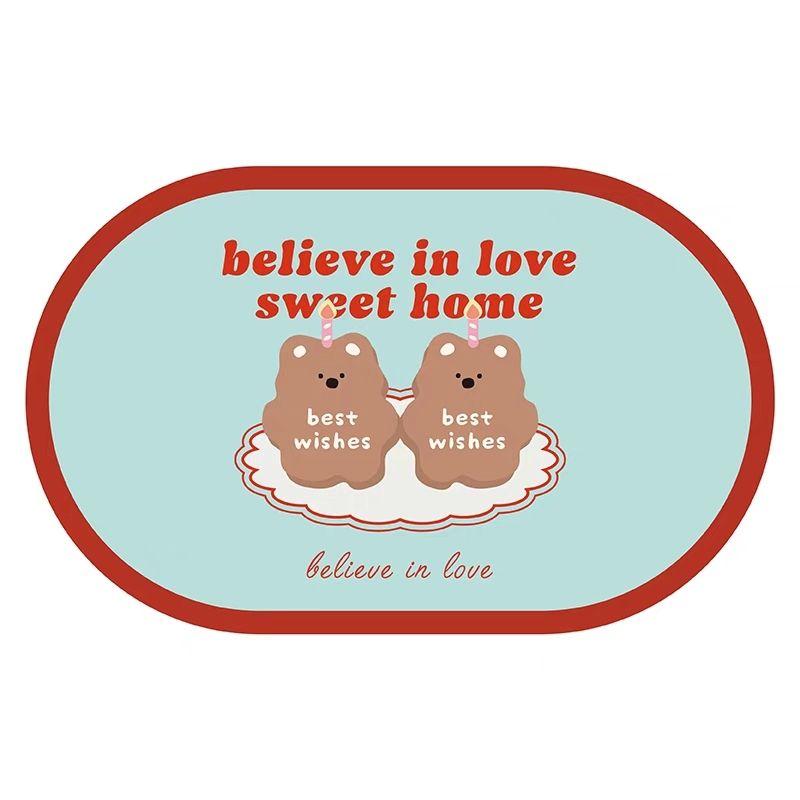 

Американский ретро медведь коврик для ванной комнаты мягкий диатомовый грязь впитывающий туалет туалет дверь туалета нескользящая подкладка для ног 40X60cm 15.7X23.6in