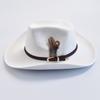 Men Women Western Style Felt Fedoras Hats Vintage Gentleman Cowgirl Jazz Hats Wide Brim Church Caps