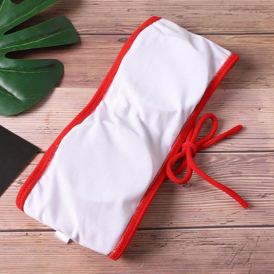 2Pcs/Set Women Bikini Set Bandeau Strapless Swimming Bra High Waist Swimming Briefs Set Beach Pool Bathing Suit