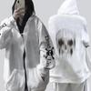 2022 cross-border women's zipper sweater angel wings printed hoodie European and American street tide casual hoodie