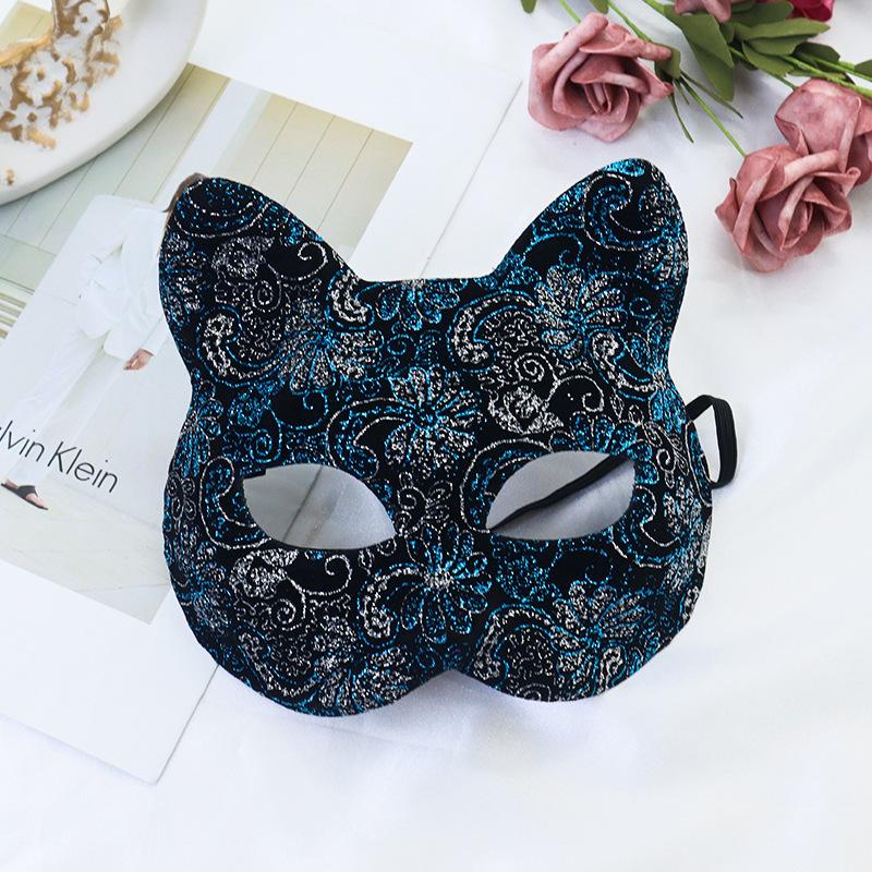 Maschera Sexy da Adulto Gioco di Ruolo Maschera da Gatto Mezza Faccia Volpe Animale Cosplay Maschera Sessuale Maschera per Festa di Halloween Ballo in Maschera Maschere Eleganti