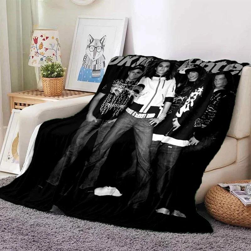 Tokio Hotel Rock Band Printed Flannel Blanket Soft Cozy Kids Blanket for Sofa Bed or Travel Warm Gift Idea for Birthday