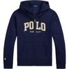 Polo Logo Wool Full Zip Hooded Jacket Men Jackets Navy-Blue 710981151-002