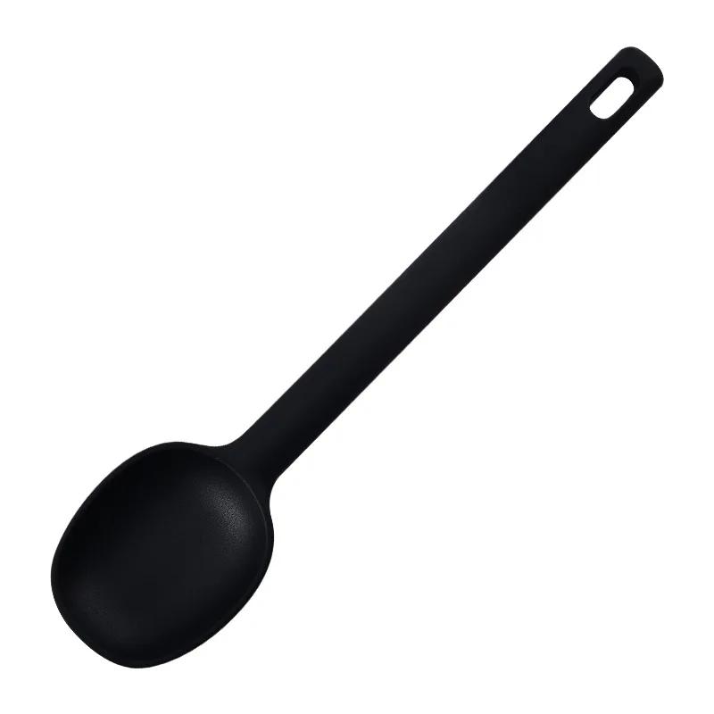 1PC Silicone Salad Stirring Spoon Heat Resistant Shallow Mouthed Soup Spoon non Stick Pot Kitchen Baking Tool