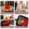 4 Blade Meat Chopper & Masher, Multifunctional Ground Meat Crusher, Food Fruit Vegetable Masher, Nonstick Mixing Chopper Tool for Ground Beef Potato