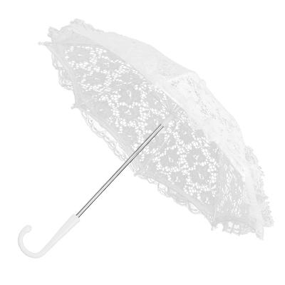 White Umbrella Floral Lace Vintage Bridal Umbrella Photo Props Parasol  Tea Party
