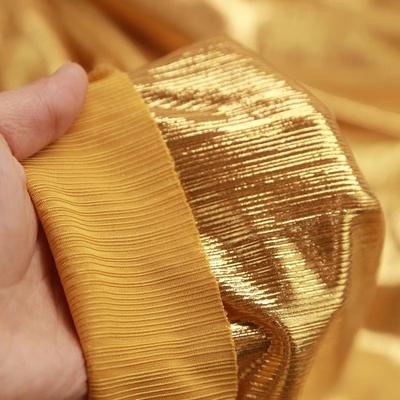 Metallic Stamping Silver Shiny Fabric High Stretch Bright Silky Fabric For Diy Sewing Dress Dance Stage Performance Clothes