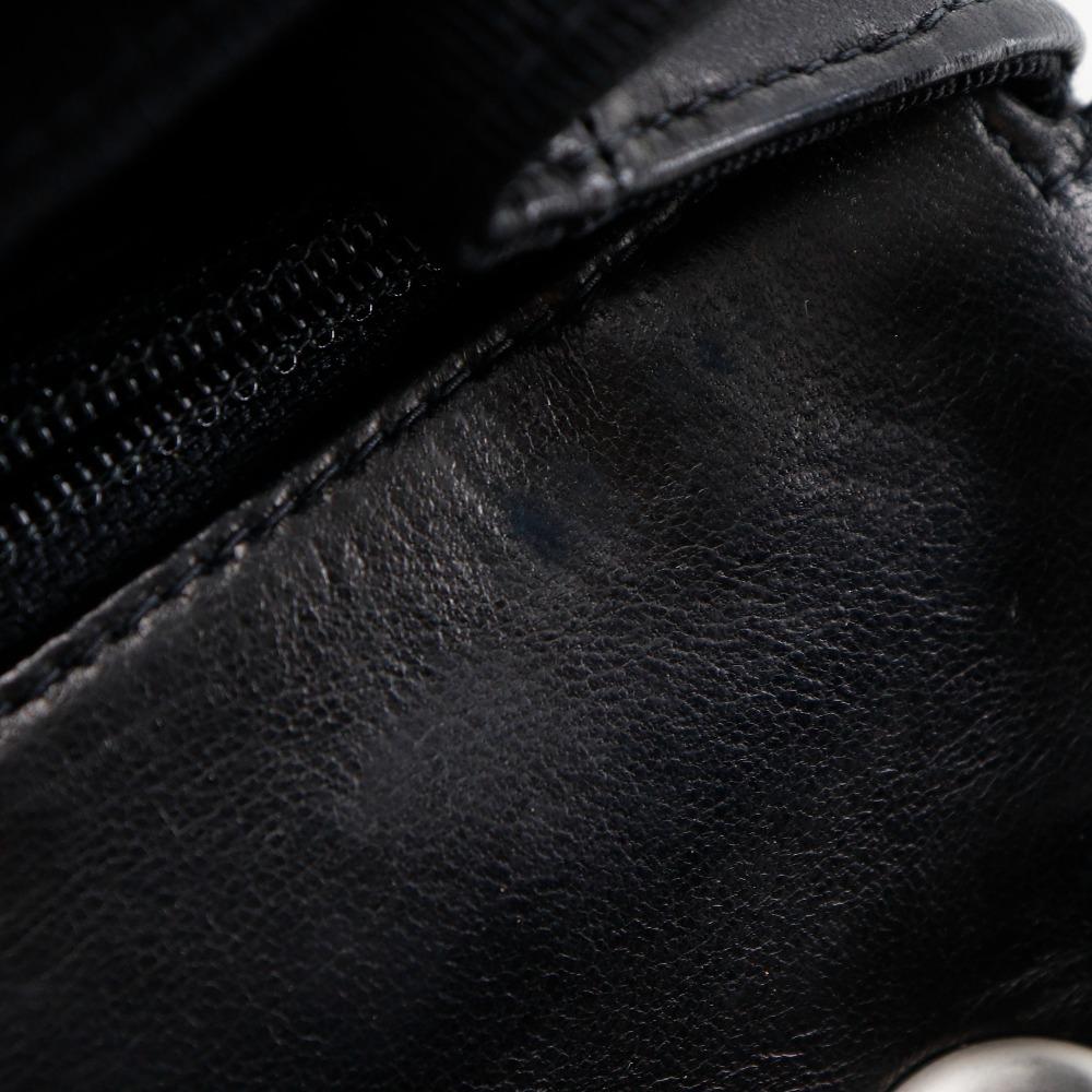 CHANEL 2.55 Chocolate Bar Shoulder Bag ChainShoulder vintage black lambskin Women Used