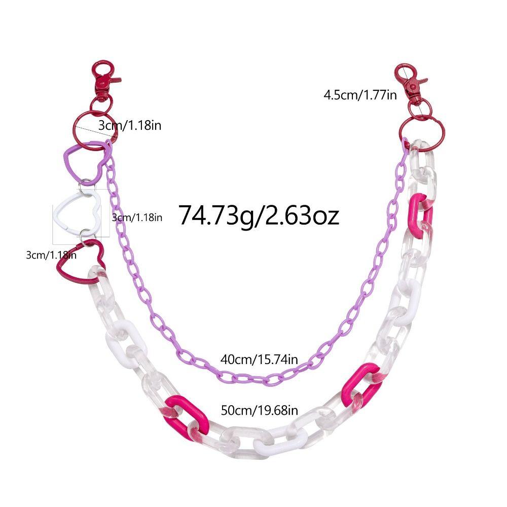 Big Ring Waist Chain Punk Rock Waist Key Chain Fashion Jewelry Accessories  for Men Women