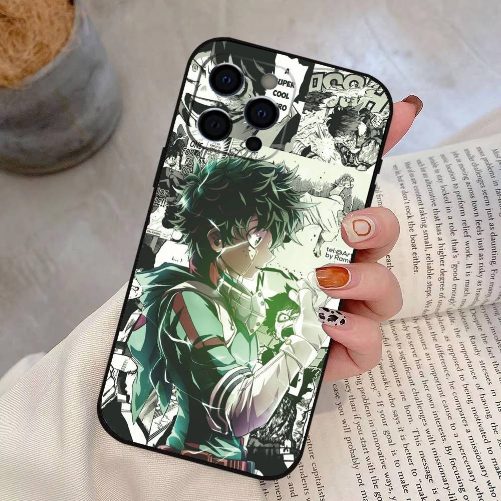

My Hero Academia Izuku Midoriya Phone Case For iPhone 17, 16,15,14,13,12,11 Plus,Pro Max, Others Soft Black Cover iPhone17Air