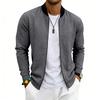 Men's Spring-autumn Lightweight Retro Simple Flight Stand-up Collar Jacket Baseball Shirt Jacket Cardigan