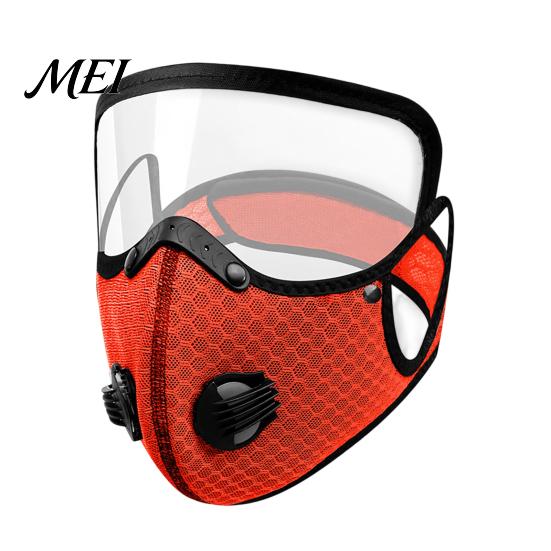 Safety Face Mask Cycling with Eye Shield, Breathing Valve, Lightweight Shield Protection Windproof Dust-proof Adjustable Goggle Protective All-weather