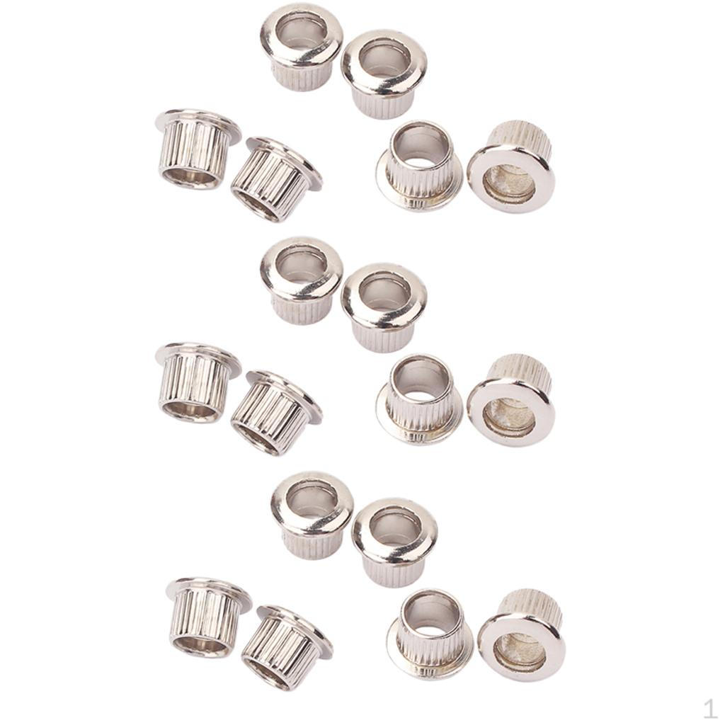 

18 шт. Адаптерные втулки для колков машинной головки Серебристые
